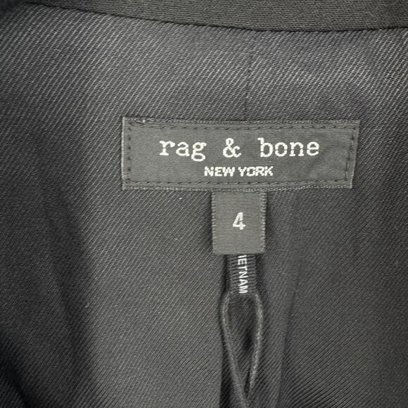rag & bone Blazer Preston Crepe Notch Lapel Women's Size 4‎ Black - Picture 6 of 13
